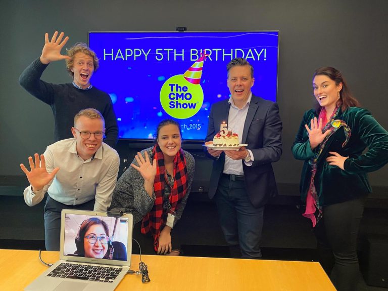 A group of people celebrating a birthday